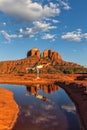 Cathedral Rock Yoga Practice Royalty Free Stock Photo