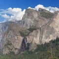 Cathedral Rocks from Tunnel View Royalty Free Stock Photo