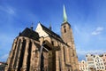 Cathedral of Saint Bartholomew, old architecture, Pilsen, Czech Republic Royalty Free Stock Photo