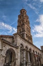 Cathedral of Saint Domnius, Dujam, Duje, bell tower in old town, Split, Croatia Royalty Free Stock Photo