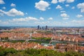 Cathedral Saint Jean Baptiste and the city of Lyon Royalty Free Stock Photo