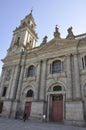 Cathedral Saint Mary Building Architecture from Pio XII Square in Lugo City. Spain. Royalty Free Stock Photo