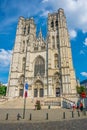 Cathedral of Saint Michael and Gudula in Brussels, Belgium Royalty Free Stock Photo