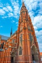 Cathedral of Saint Peter and Paul in downtown Osijek, Croatia Royalty Free Stock Photo