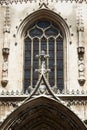 Cathedral Saint-Sauveur facade ornaments Royalty Free Stock Photo