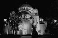 Cathedral of Saint Sava at night, Belgrade, Serbia Royalty Free Stock Photo