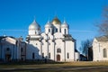 The Cathedral of Saint Sophia 1045-1050 in the Kremlin in Veliky Novgorod, Russia Royalty Free Stock Photo