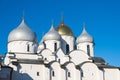 The Cathedral of Saint Sophia 1045-1050 in the Kremlin in Veliky Novgorod, Russia Royalty Free Stock Photo