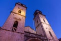 The Cathedral of Saint Tryphon in Kotor is one of two Roman Catholic cathedrals in Montenegro Royalty Free Stock Photo