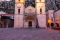 The Cathedral of Saint Tryphon in Kotor is one of two Roman Catholic cathedrals in Montenegro Royalty Free Stock Photo