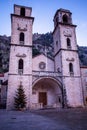 Montenegro,Kotor, 10.01.2020 years, the Cathedral of Saint Tryphon
