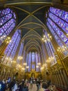 Cathedral Sainte Chapelle, interior view, Paris, France