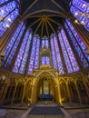 Cathedral Sainte Chapelle, interior view, Paris, France