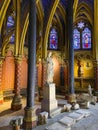 Cathedral Sainte Chapelle, interior view, Paris, France