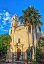 Cathedral of San Ildefonso, located in Merida downtown, Yucatan, Mexico Royalty Free Stock Photo