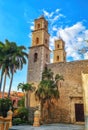 Cathedral of San Ildefonso, located in Merida downtown, Yucatan, Mexico Royalty Free Stock Photo