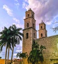 Cathedral of San Ildefonso, located in Merida downtown, Yucatan, Mexico Royalty Free Stock Photo