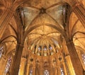 Cathedral of Santa Eulalia in Barcelona, Spain. Royalty Free Stock Photo