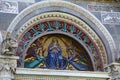 Detail view of the facade of the Cathedral Santa Maria Assunta in Pisa, Tuscany, Italy Royalty Free Stock Photo