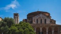 Cathedral of Santa Maria Assunta`s bell tower and Church of Santa Fosca on island of Torcello, Venice, Italy Royalty Free Stock Photo