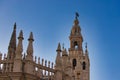 Cathedral of Santa Maria de la Sede with Giralda in Seville, Spain. Travel and tourism concept. Catholicism and monuments