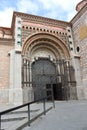 Cathedral at Teruel, Aragon, Spain, front door Royalty Free Stock Photo