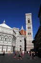 The Cathedral of Santa Maria del Fiore with the Baptistery and the Giotto`s bell tower in Florence. Royalty Free Stock Photo