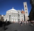 The Cathedral of Santa Maria del Fiore with the Baptistery and the Giotto`s bell tower in Florence. Royalty Free Stock Photo