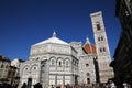 The Cathedral of Santa Maria del Fiore with the Baptistery and the Giotto`s bell tower in Florence. Royalty Free Stock Photo