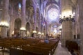 Cathedral of Santa Maria of Palma La Seu interior, Palma de Mallorca, Spain Royalty Free Stock Photo