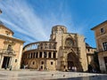 Cathedral of Santa Maria at Virgin Square. Valencia, Spain