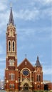 Cathedral Santuario de Guadalupe in the Dallas Arts District, Texas. Royalty Free Stock Photo