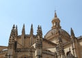 Cathedral of segovia, spain, the spiers Royalty Free Stock Photo