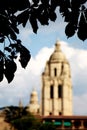 Cathedral of segovia, the steeple, blurred Royalty Free Stock Photo