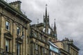 Cathedral spire of St Nicholas church in centre of Newcastle upon Tyne North East England Royalty Free Stock Photo