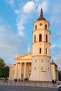 Cathedral Square and bell tower at sundown light Royalty Free Stock Photo