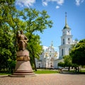 At Cathedral Square in Poltava is a monument to Hetman Ivan Maze Royalty Free Stock Photo