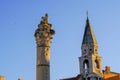 Cathedral of St. Anastasia and historical pillar in the old town of Zadar, Croatia Royalty Free Stock Photo