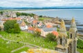 Panoramic view of Saint Andrews Cathedral, Scotland. Royalty Free Stock Photo