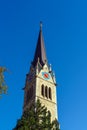 Cathedral of St. Florin 1874 in Vaduz, Liechtenstein Royalty Free Stock Photo