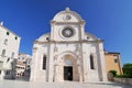 The Cathedral of St. James is a triple nave basilica with three apses and a dome in the city of Sibenik, Croatia Royalty Free Stock Photo