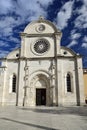 Cathedral of St. James is a triple nave basilica with three apses and a dome in the city of Sibenik, Croatia Royalty Free Stock Photo