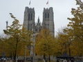 The Cathedral of St. Michael and St. Gudula. Brussels, Belgium. Royalty Free Stock Photo