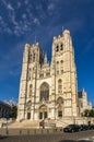 Cathedral of St. Michael and St. Gudula in Brussels Royalty Free Stock Photo