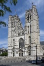 The Cathedral of St. Michael and St. Gudula Royalty Free Stock Photo