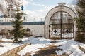 Gate in Nikolsky monastery, Pereslavl-Zalessky, Yaroslavl region, Russia Royalty Free Stock Photo
