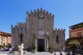 The cathedral of St. Nicola and the Tauro fountain in Taormina