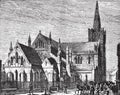 The Cathedral of St. Patrick, vintage engraving