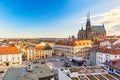 Cathedral of St Peter and Paul in Brno, Moravia, Czech Republic with town square during sunny day. Famous landmark in South