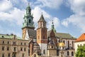 Cathedral of St. Stanislaw and St. Vaclav and royal castle on the Wawel Hill, Krakow, Poland Royalty Free Stock Photo
